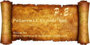 Peternell Erzsébet névjegykártya